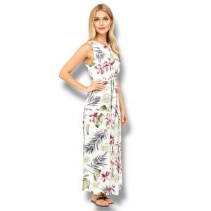 Tommy Bahama Floral Maxi Dress - White and Pink